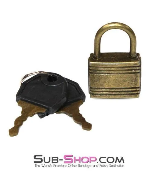 9758A      Bondage Gear Padlock, Antiqued Brass - MEGA Deal