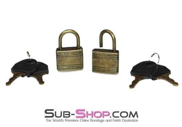 9758A      Bondage Gear Padlock, Antiqued Brass - MEGA Deal