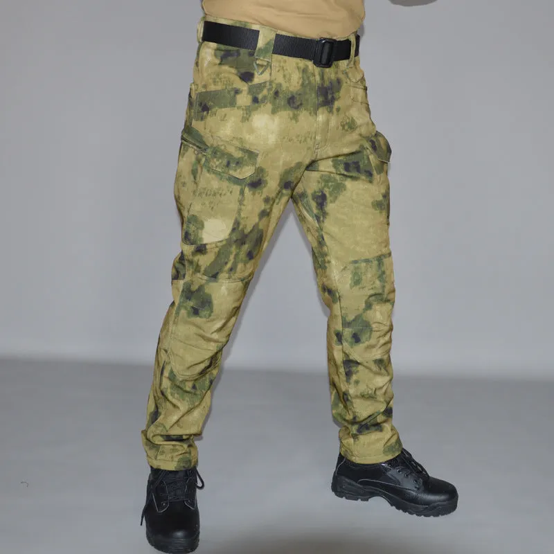 Autumn And Winter Outdoor Fleece-lined Tactical Pants Men