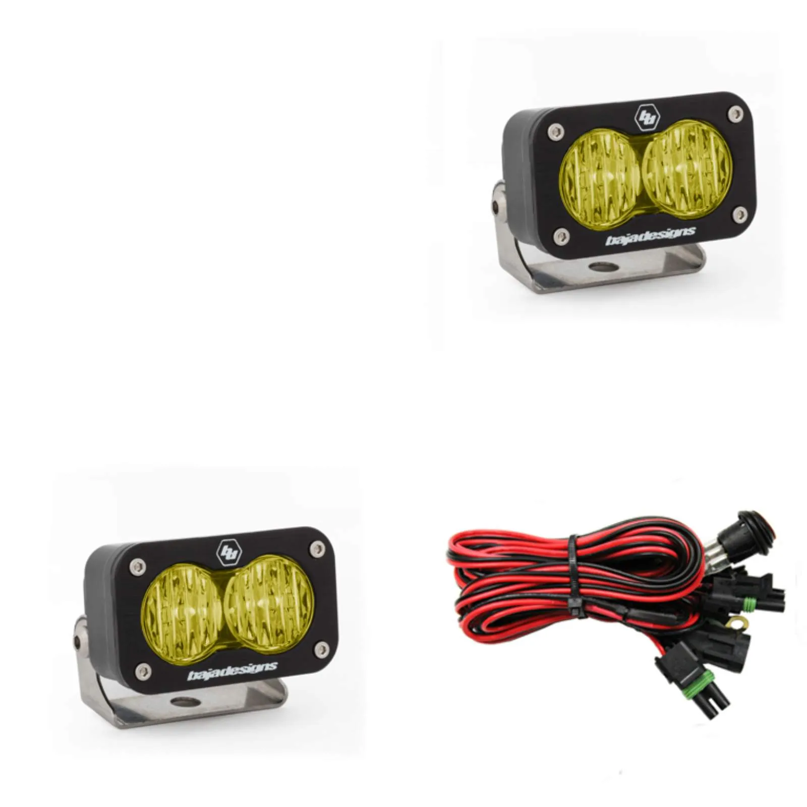 Baja Designs S2 Sport Pair Wide Cornering LED Amber