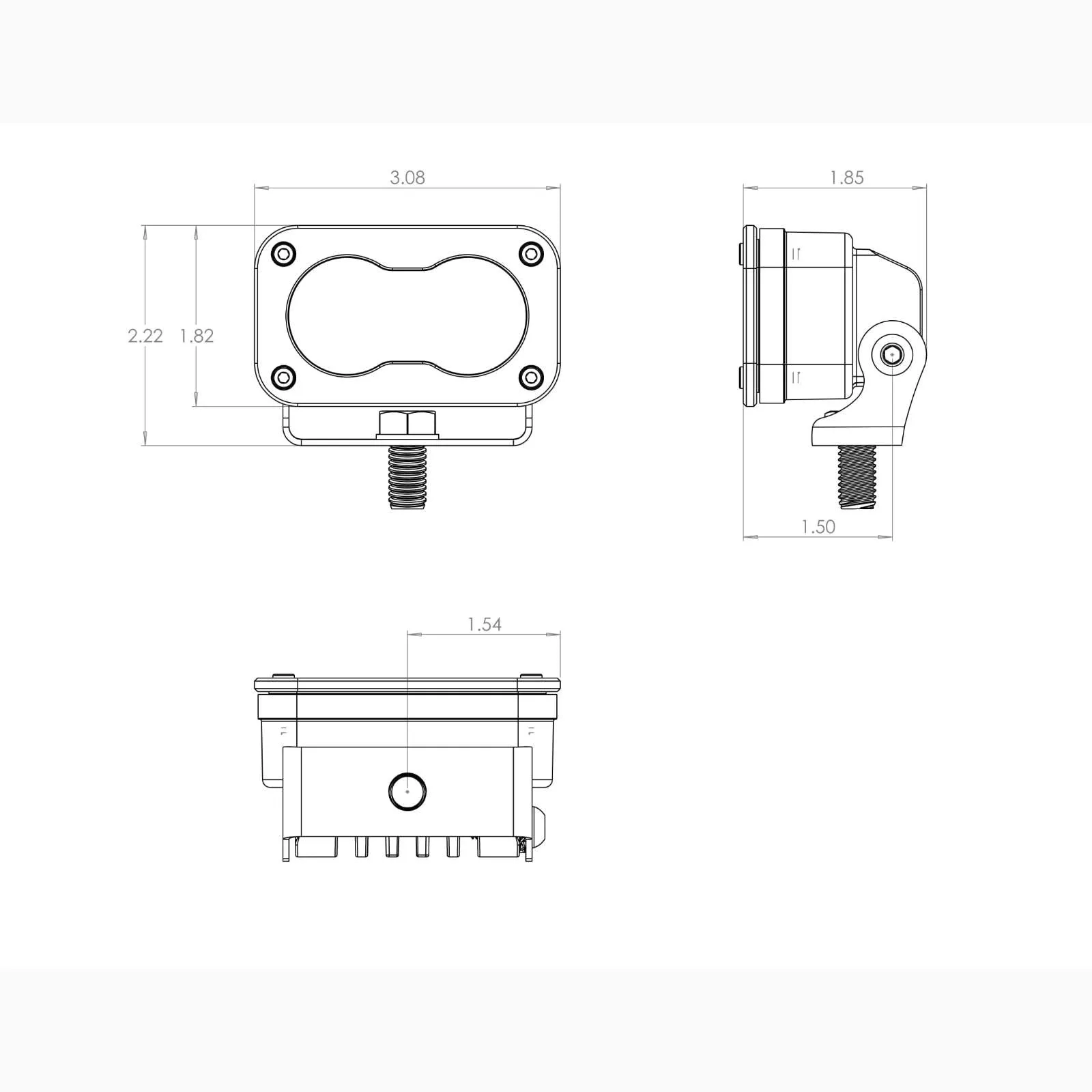 Baja Designs S2 Sport Pair Wide Cornering LED Amber