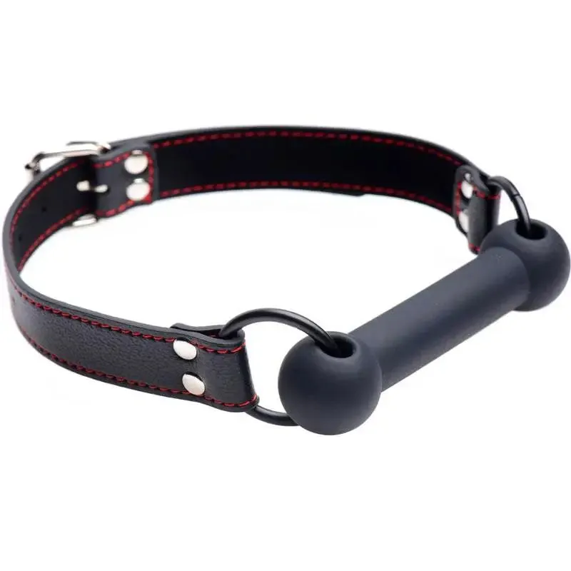 Black Strict Silicone Bit Gag with Adjustable Straps