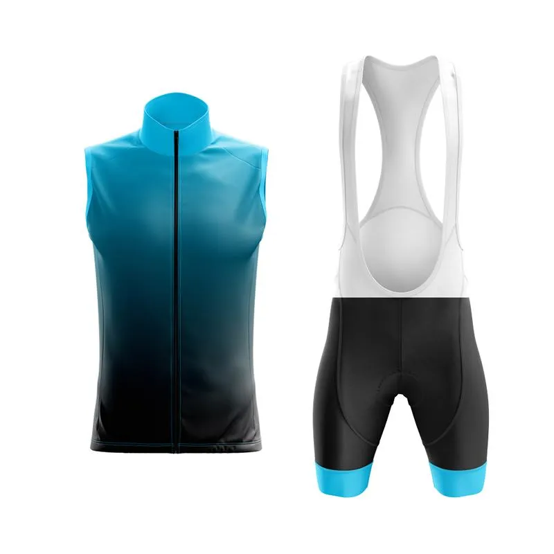 Black to Cyan Club Cycling Kit