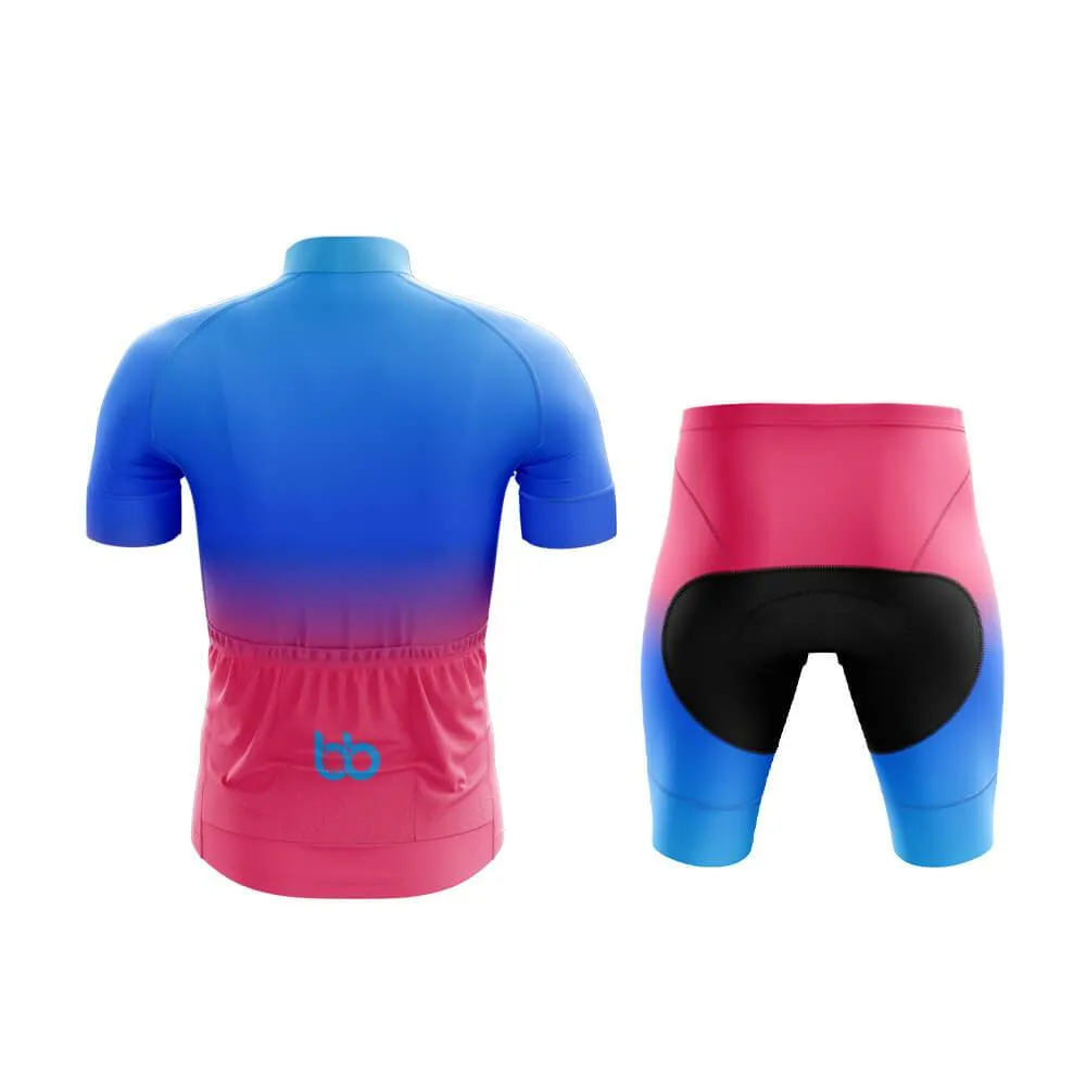 Blue-Pink Gradient Club Cycling Kit