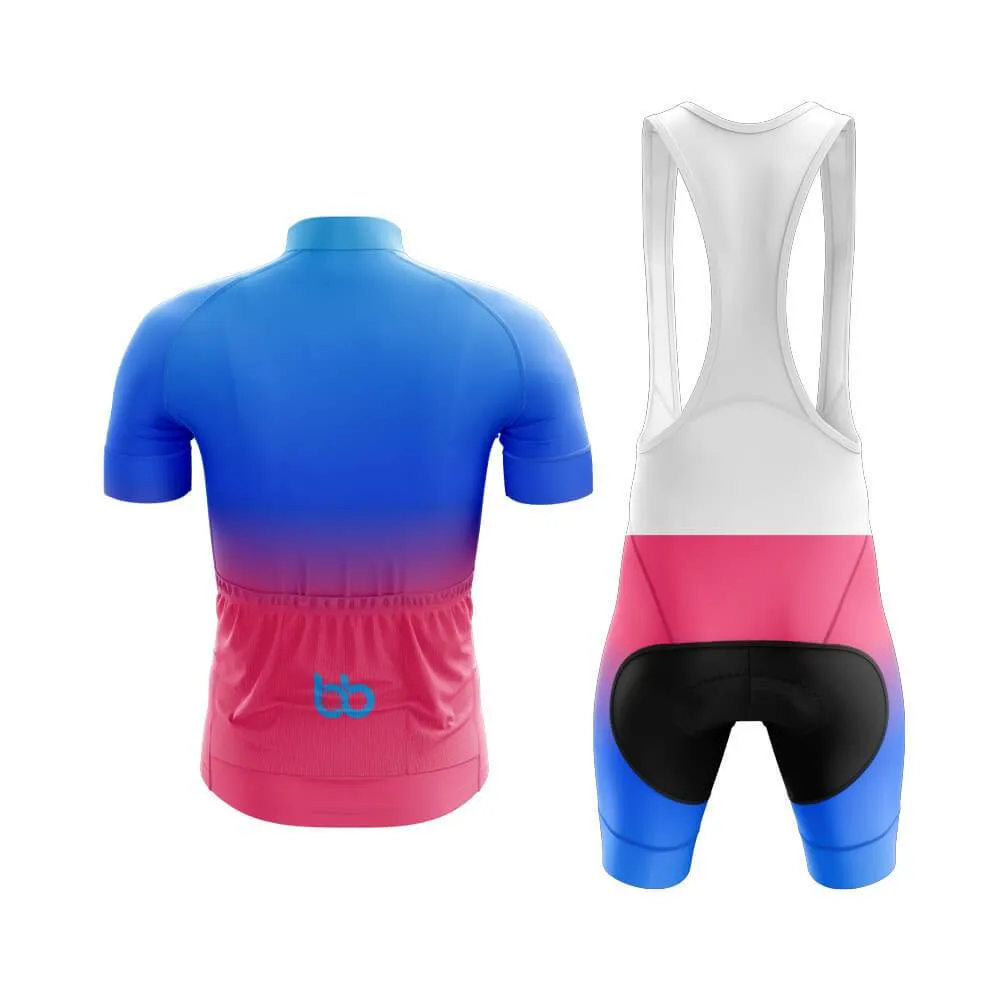 Blue-Pink Gradient Club Cycling Kit