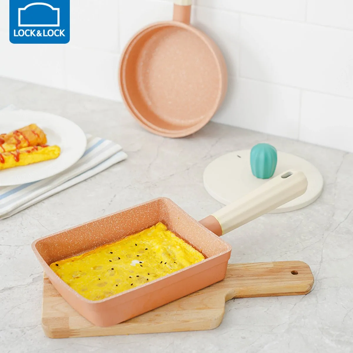 Cactus Baby Food Cooking Orange Fry Pan