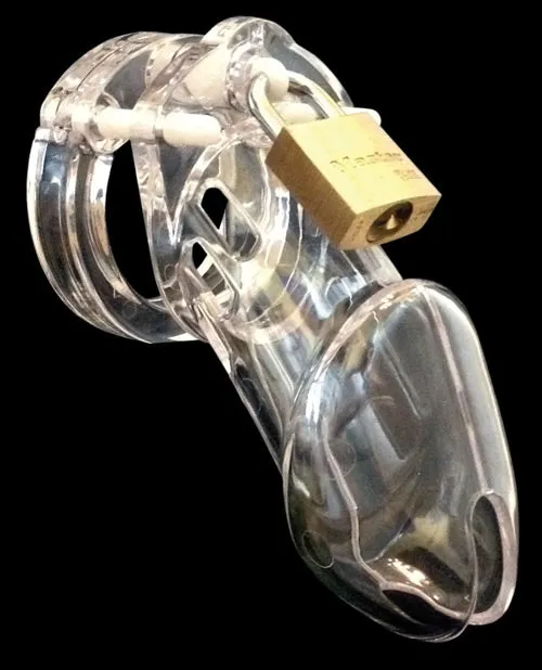 Cb-6000 3 1/4" Cock Cage & Lock Set - Clear