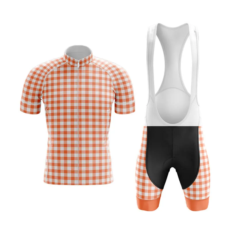 Checkered (Coral) Club Cycling Kit