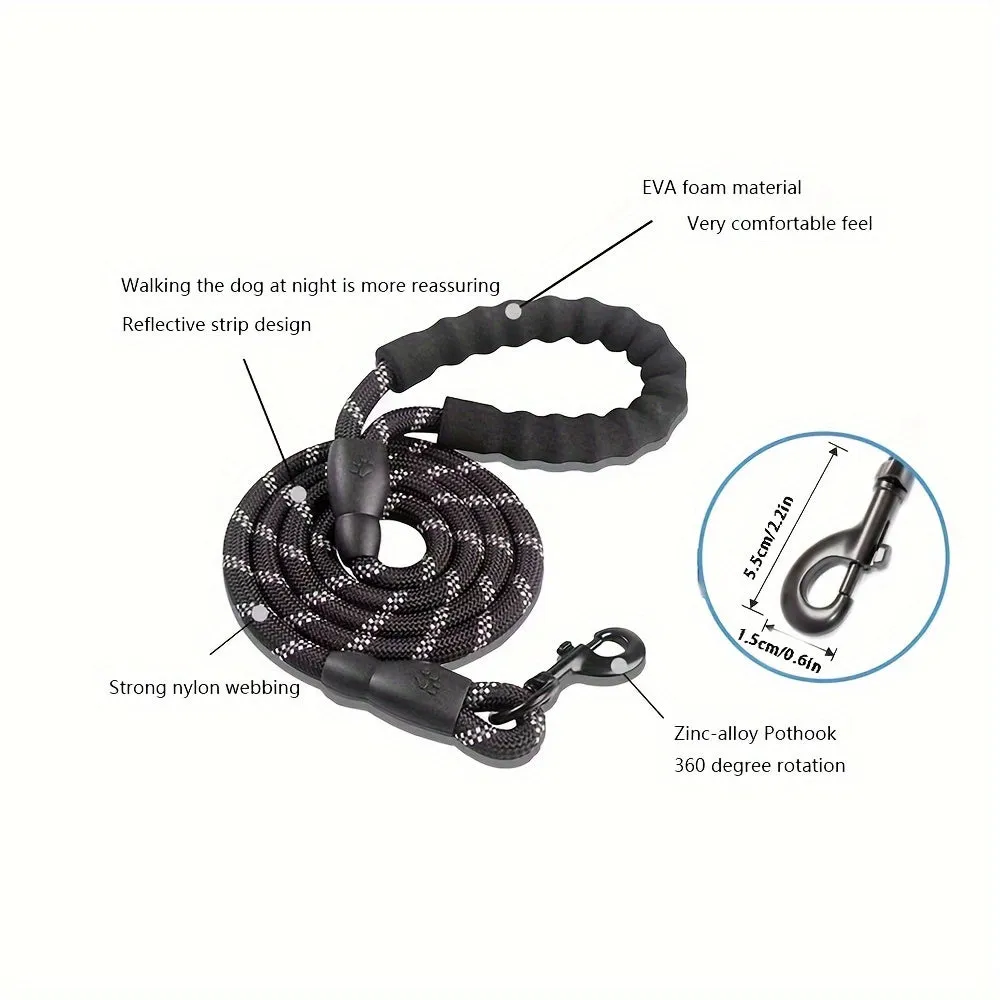 Enhanced Safety and Control for Strong Dogs Reflective Padded Dog Leash