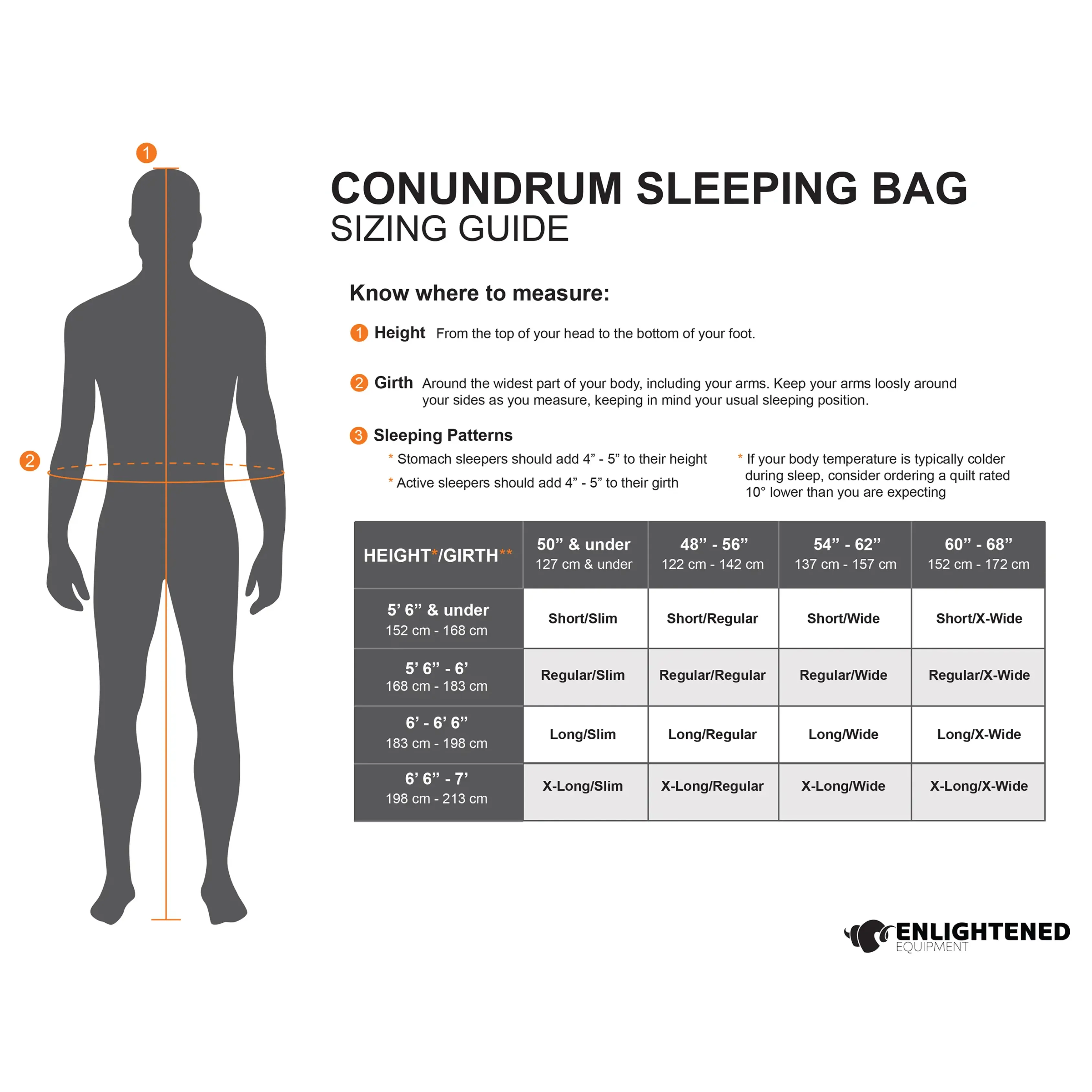 Enlightened Equipment - Conundrum Sleeping Quilt (0/-17C) 950 Fill