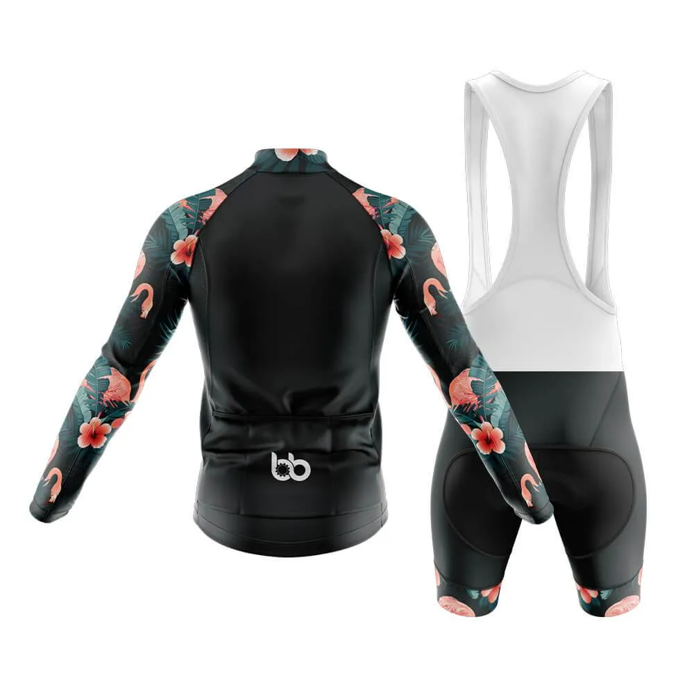 Flamingo Floral Sleeves Club Cycling Kit