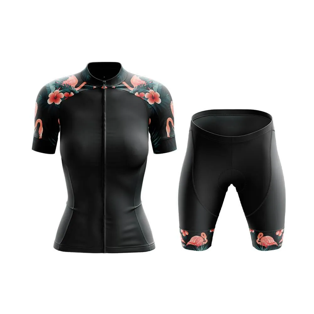 Flamingo Floral Sleeves Club Cycling Kit