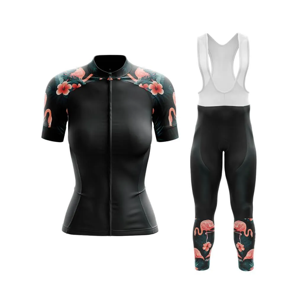 Flamingo Floral Sleeves Club Cycling Kit