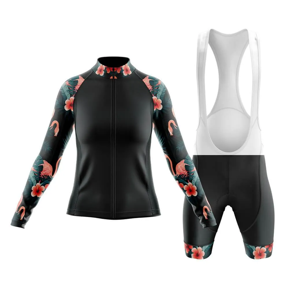 Flamingo Floral Sleeves Club Cycling Kit