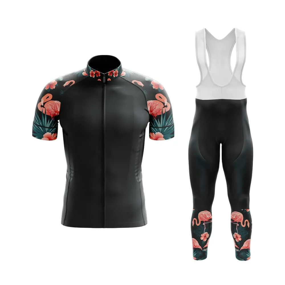 Flamingo Floral Sleeves Club Cycling Kit