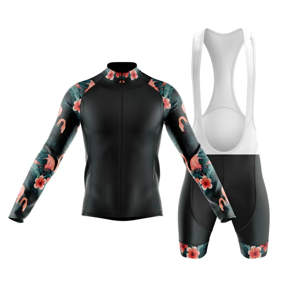 Flamingo Floral Sleeves Club Cycling Kit