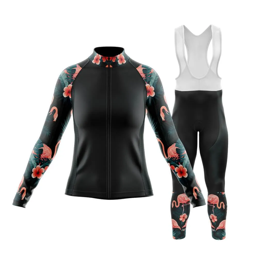 Flamingo Floral Sleeves Club Cycling Kit