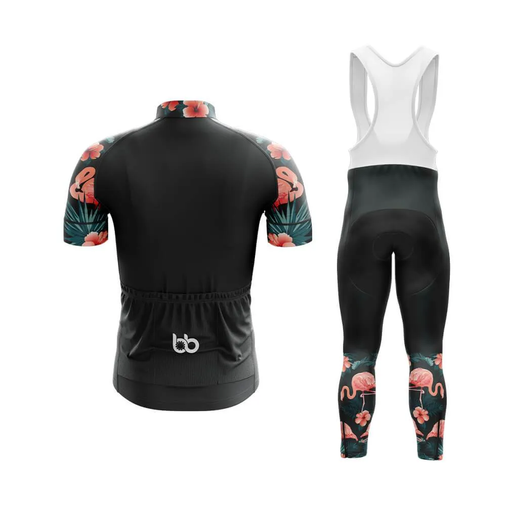 Flamingo Floral Sleeves Club Cycling Kit