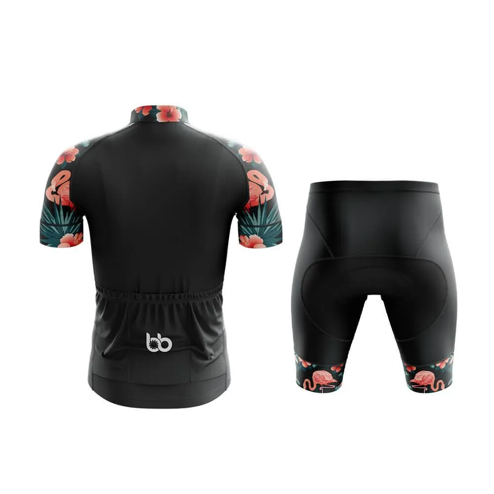 Flamingo Floral Sleeves Club Cycling Kit