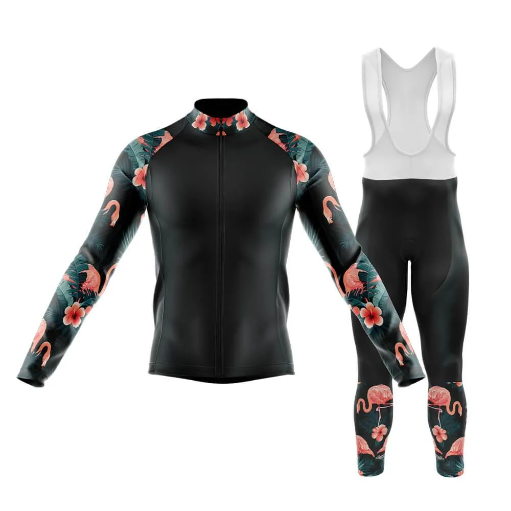 Flamingo Floral Sleeves Club Cycling Kit