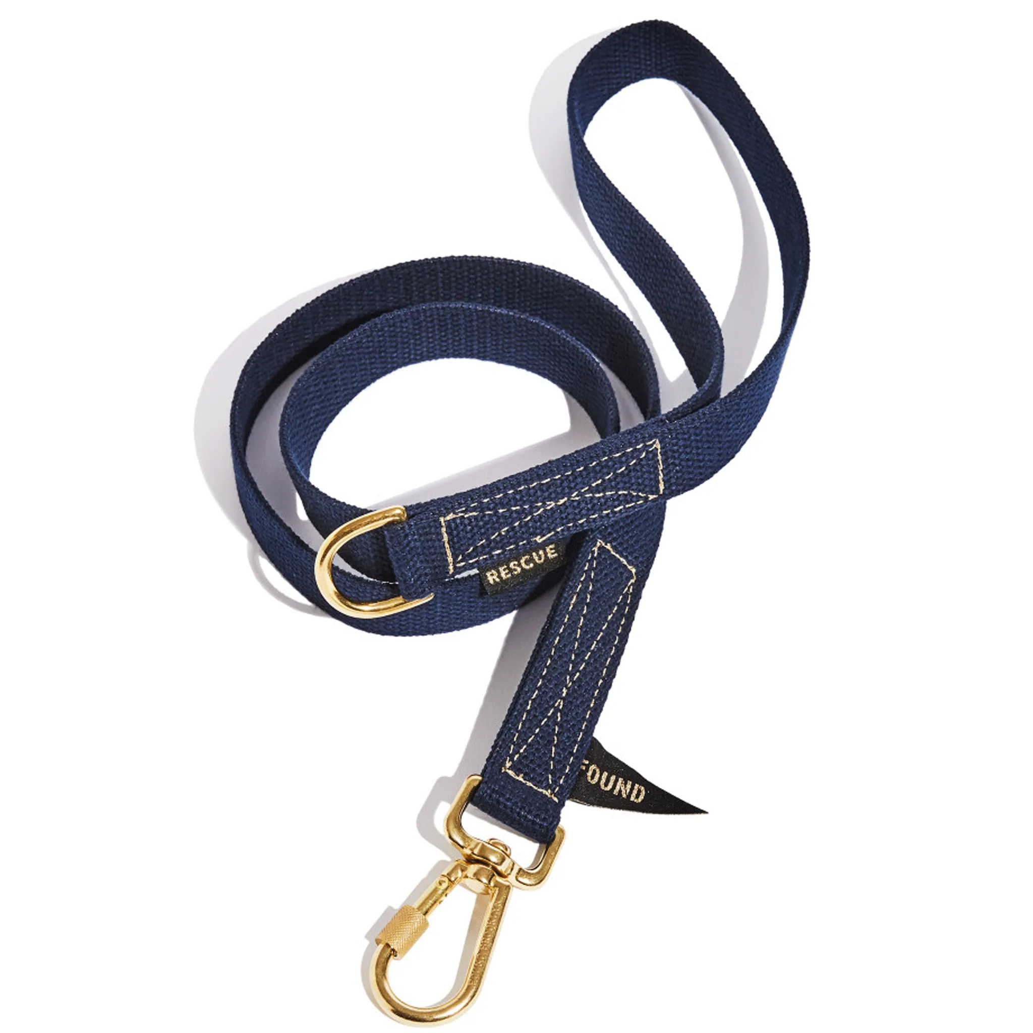 Found My Animal Navy Hand Dyed Flat Leash