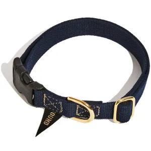 Found My Animal Navy Hand Dyed Flat Snap Dog Collar