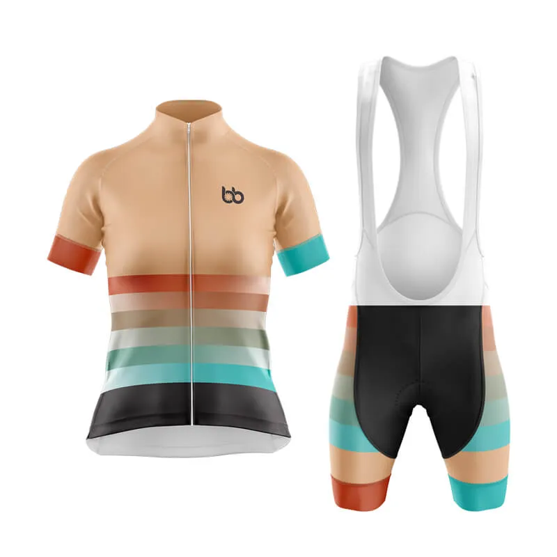 Gradient Frequency Club Cycling Kit (Beige-Orange-Teal)