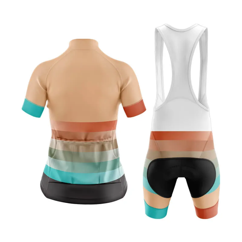 Gradient Frequency Club Cycling Kit (Beige-Orange-Teal)