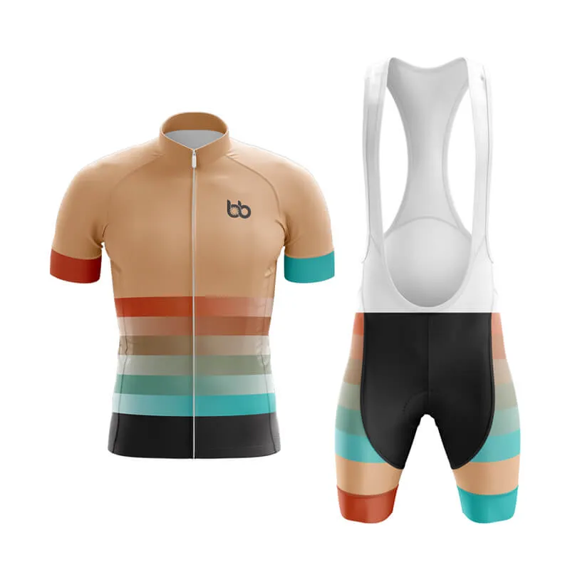 Gradient Frequency Club Cycling Kit (Beige-Orange-Teal)