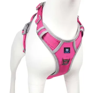 Hank 3M Reflective Harness for Puller Dogs (Grey/Pink)