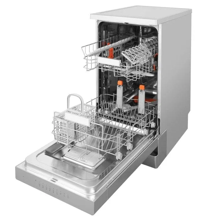 HOTPOINT HSFO3T223WX 10 Place Slimline Freestanding Dishwasher - Stainless Steel