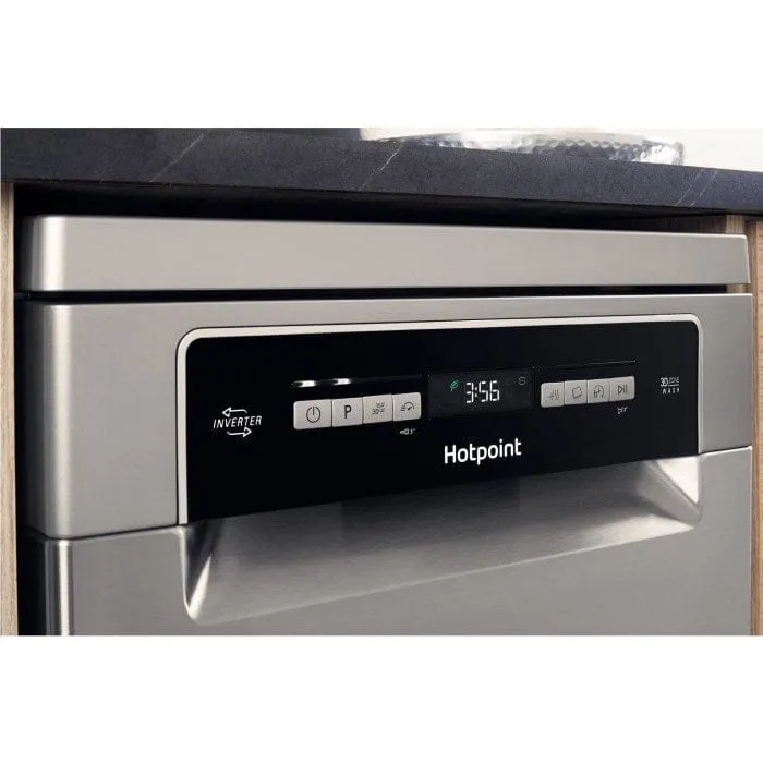 HOTPOINT HSFO3T223WX 10 Place Slimline Freestanding Dishwasher - Stainless Steel