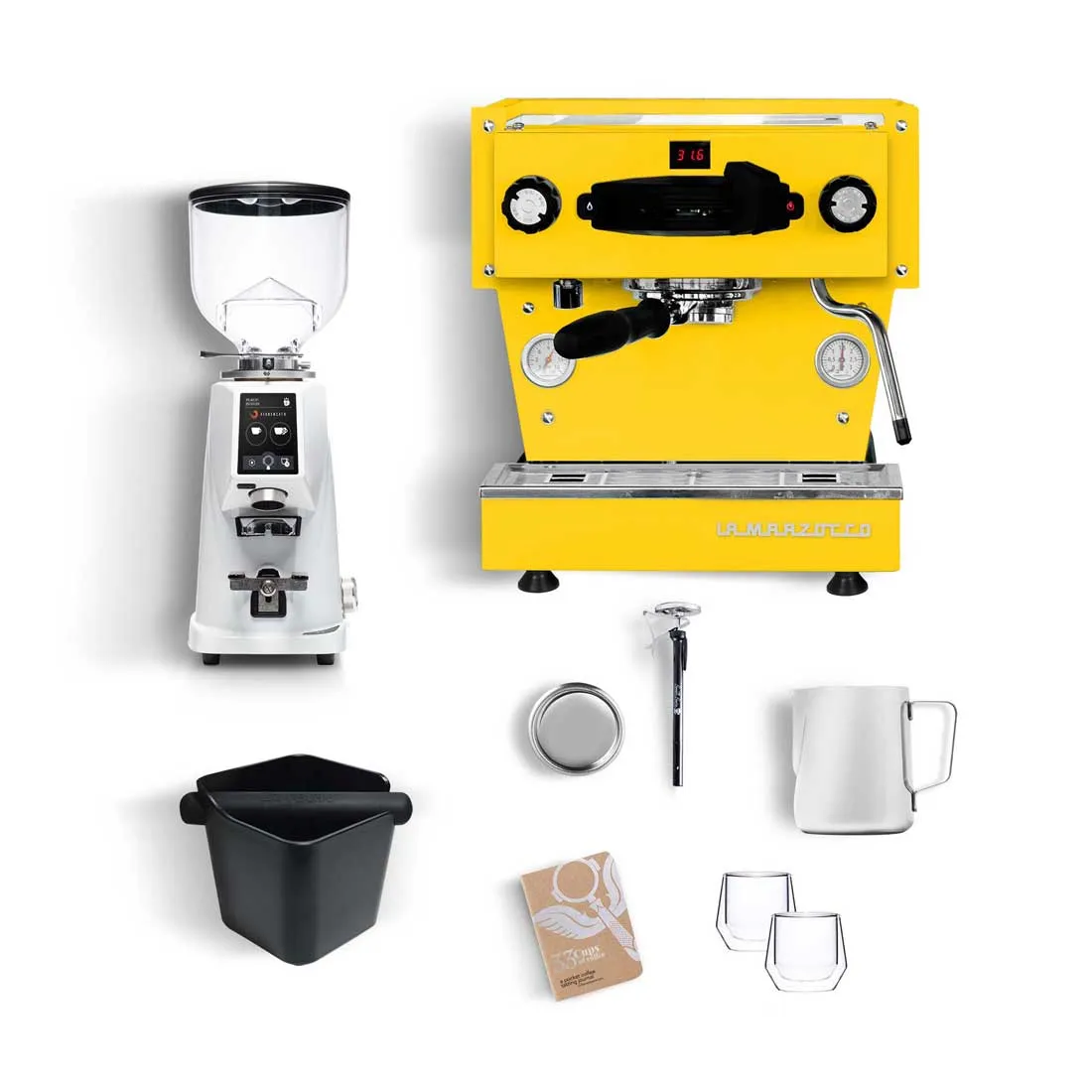 La Marzocco Linea Mini x F4 Home Espresso Kit - Yellow/White