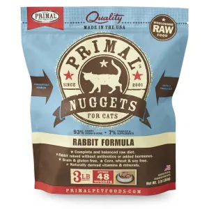 Primal Cat Raw Rabbit Nuggets 3 lb