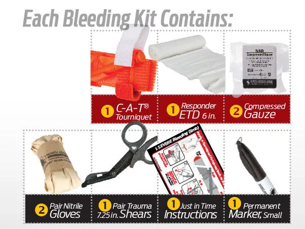 Public Access Bleeding Control 8-Pack, Vacuum Sealed